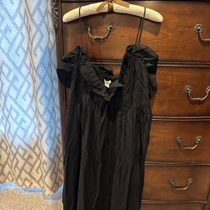 H&M Black Ruffle Top Dress XL